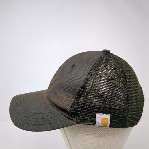 Carhartt Snapback Trucker Hat Black One Size Adjustable Mesh Back 6 Panel Blank - Picture 3 of 8